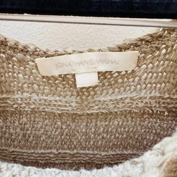 Jonathan Simkhai Tan Knit Fringe Top - Picture 2 of 3